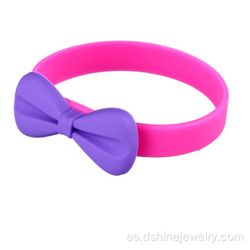 Bowknot pulsera repelente de mosquitos de silicona con aceite Natural